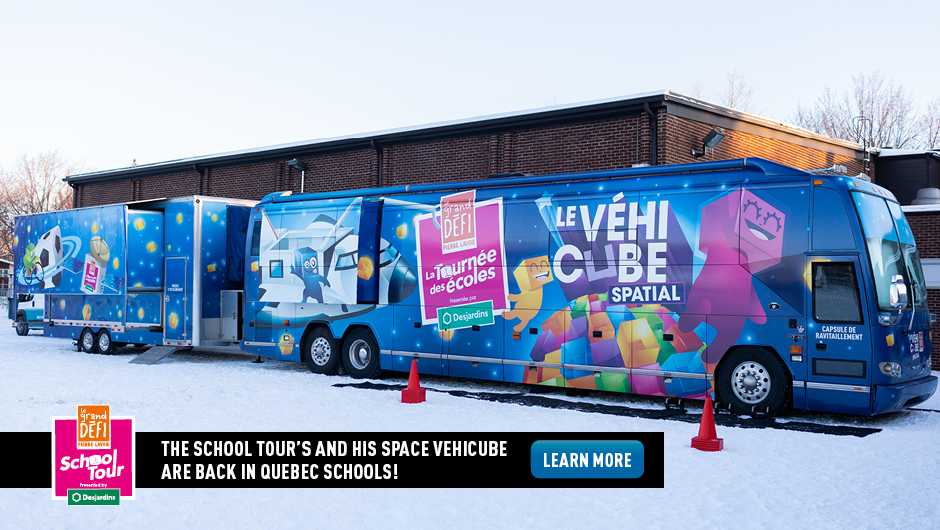 The School Tour's and his Space Vehicube are back in Quebec schools